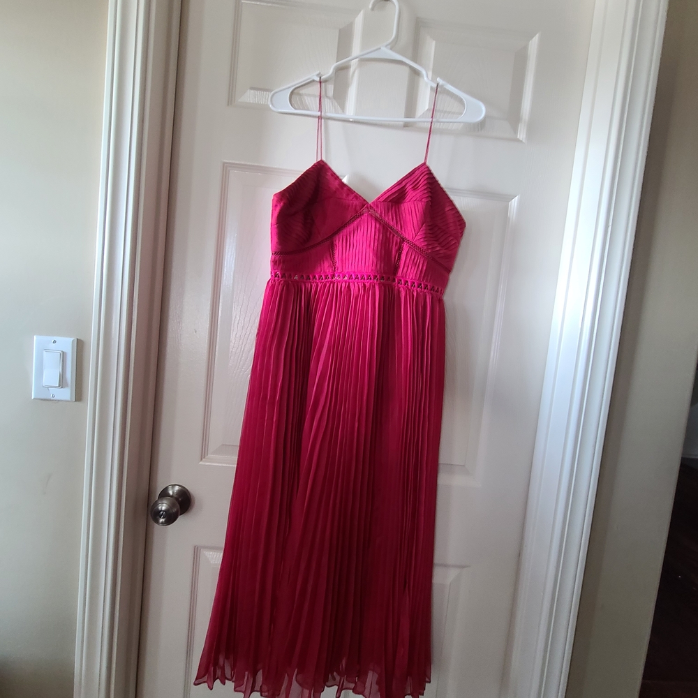 Self-Portrait Elegant Pink and Tan Dress